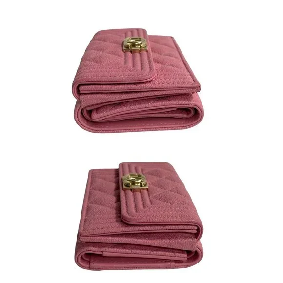 CHANEL Authentic Pink Caviar Leather Wallet - Picture 4 of 9